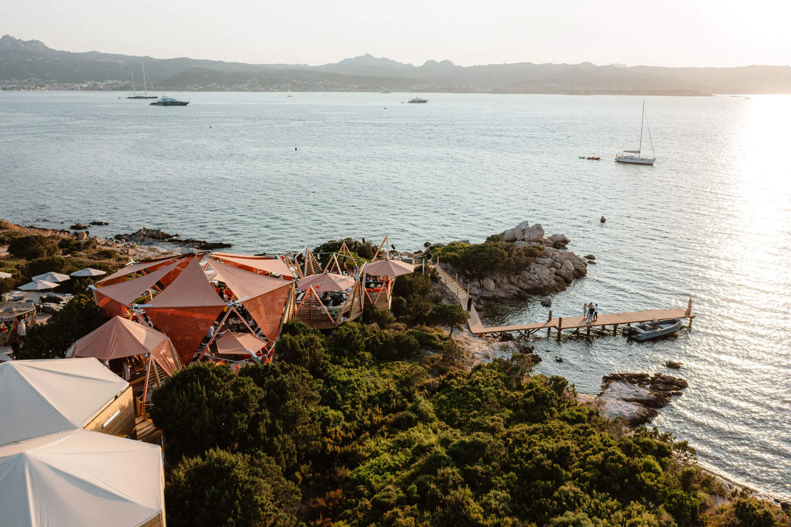 Cone Club seaside lounge overlooking the Mediterranean at 7Pines Resort Ibiza.